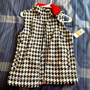 Kim Rogers Houndstooth Fleece Vest